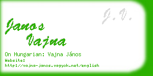janos vajna business card