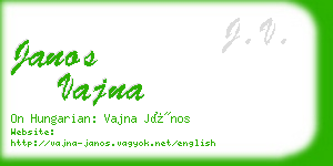 janos vajna business card